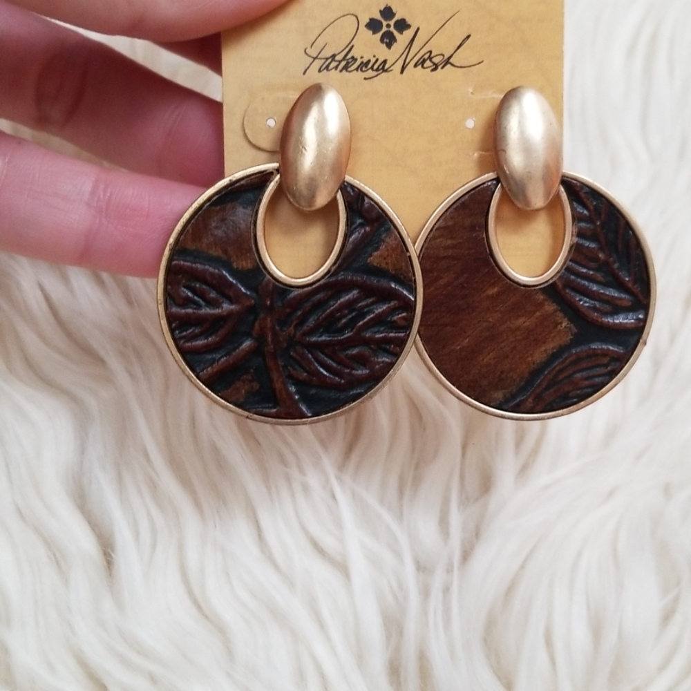 SOLD LAST ONE Patricia nash barkleaves earrings… - Picture 2 of 6